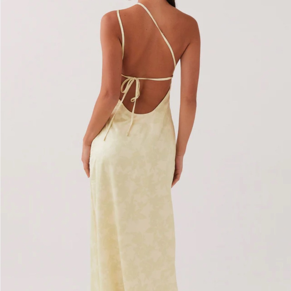 Peppermayo Liliana One Shoulder Maxi Dress - Yellow Floral- never worn AU 6